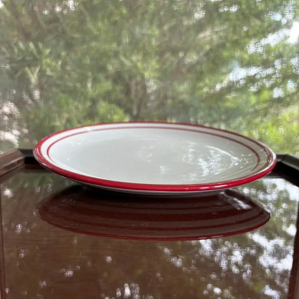 Dansk Maraschino Red Stripe 10.5 Dinner Plate